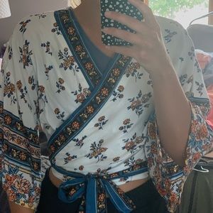 Kimono Wrap Crop Top